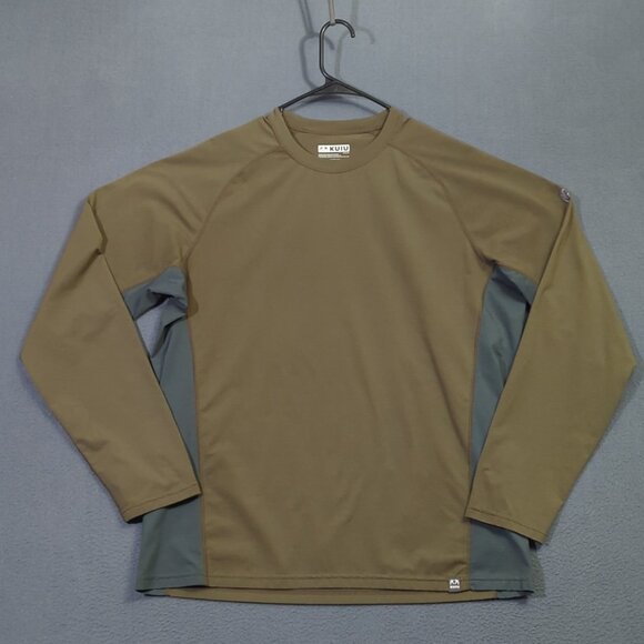 KUIU Shirt Men's XXL Brown Ultralight Long Sleeve Crew Hunting Tee - Picture 2 of 9